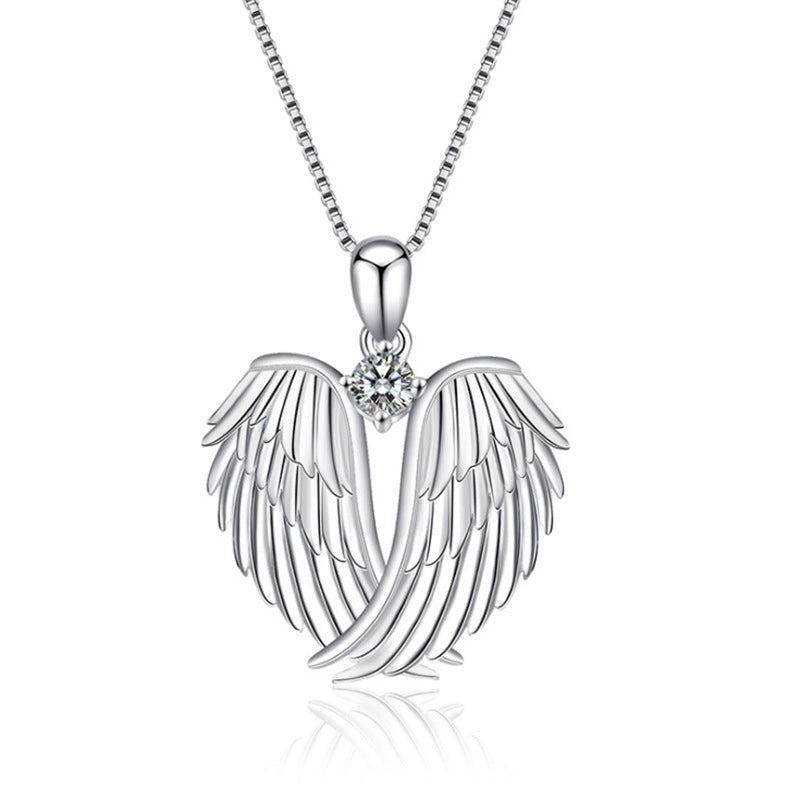 Wholesale Angel Wings Diamond Necklace